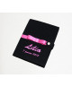 Protège carnet de santé rigide personnalisé - Cadeau de naissance fille personnalisé - noir et rose