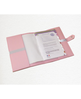 Protège carnet de santé personnalisé rigide rose - danseuse étoile - Cadeau de naissance fille personnalisé