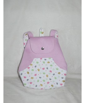 Sac à dos rose - fille - couronne - T 3/5 ans