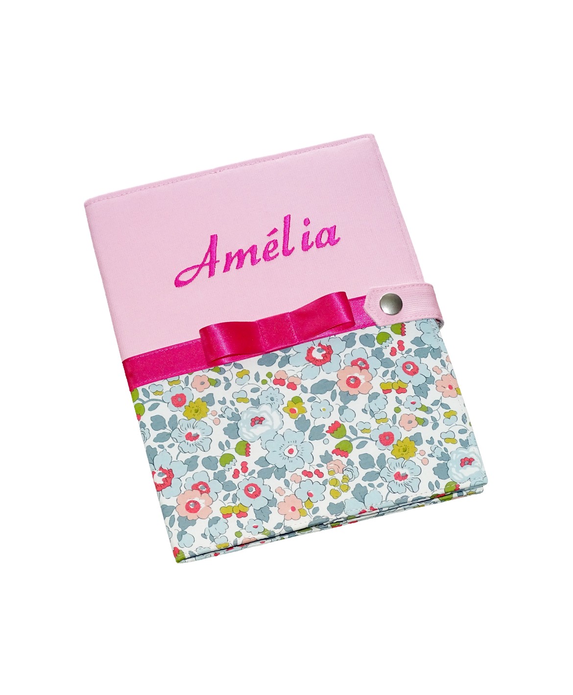 Protège carnet de santé fille rigide personnalisé - Cadeau de naissance personnalisé - liberty
