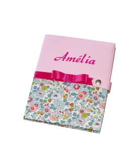 Protège carnet de santé fille rigide personnalisé - Cadeau de naissance personnalisé - liberty