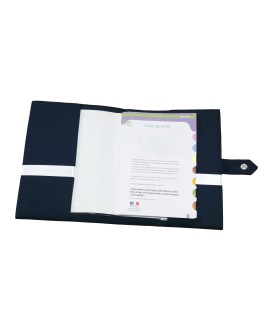 Protège carnet de santé rigide personnalisé - noir - thème l'espace - Cadeau de naissance garçon