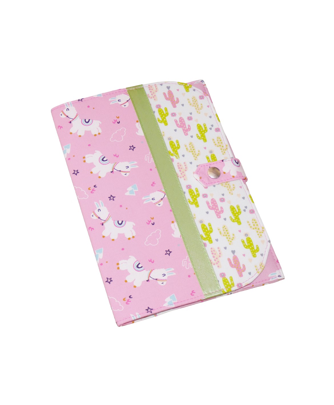 Pochette de rangement pour carnet de santé - lama rose