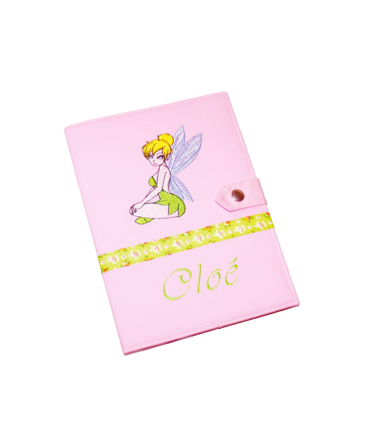 Protège carnet de santé rigide personnalisé - Clochette - fille
