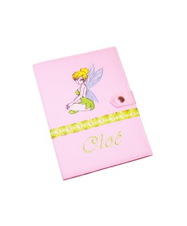 Protège carnet de santé rigide personnalisé - Clochette - fille