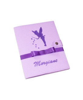 Protège carnet de santé rigide personnalisé - fée clochette - Cadeau de naissance fille personnalisé