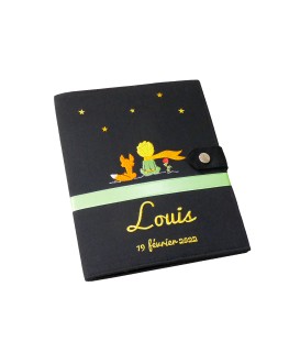 Protège carnet de santé rigide personnalisé - Petit prince - Cadeau de naissance garçon