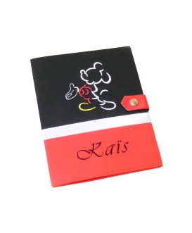 Protège carnet de santé garçon personnalisé rigide - Mickey